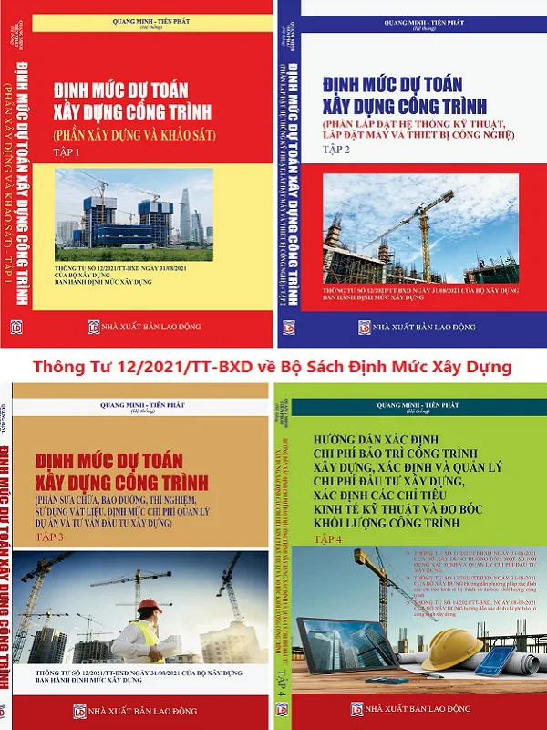 Báo giá bộ sách định mức xây dựng công trình 2021