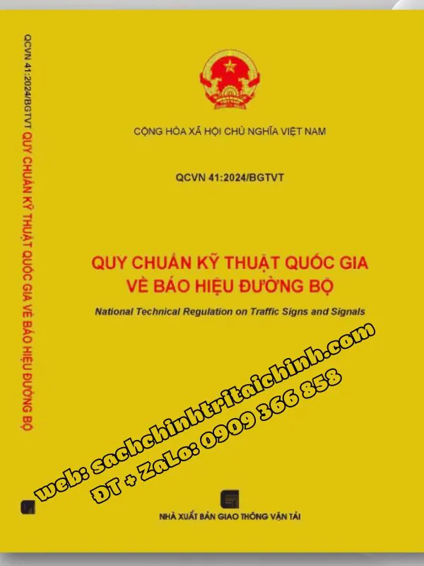 Sách QCVN 41:2024/BGTVT về báo hiệu đường bộ