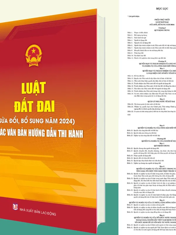 Sách Luật Đất Đai (Sửa Đổi - Bổ Sung Năm 2024)