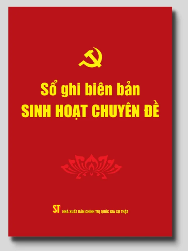 Sổ ghi biên bản sinh hoạt chuyên đề
