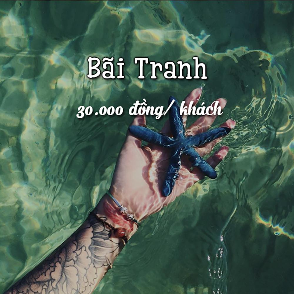 Giá vé Bãi Tranh Nha Trang: 30.000Đ/khách