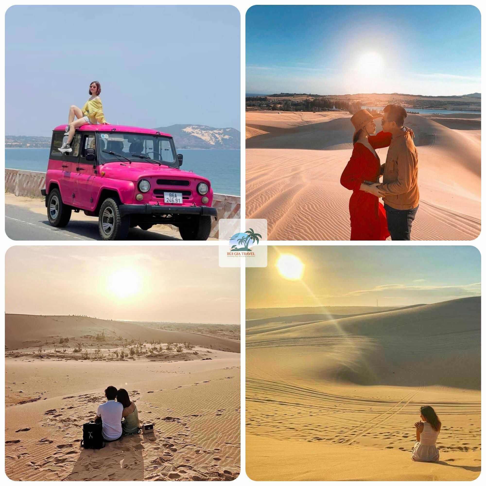 Tour xe jeep check-in Đồi Cát Trắng Mũi Né Phan Thiết