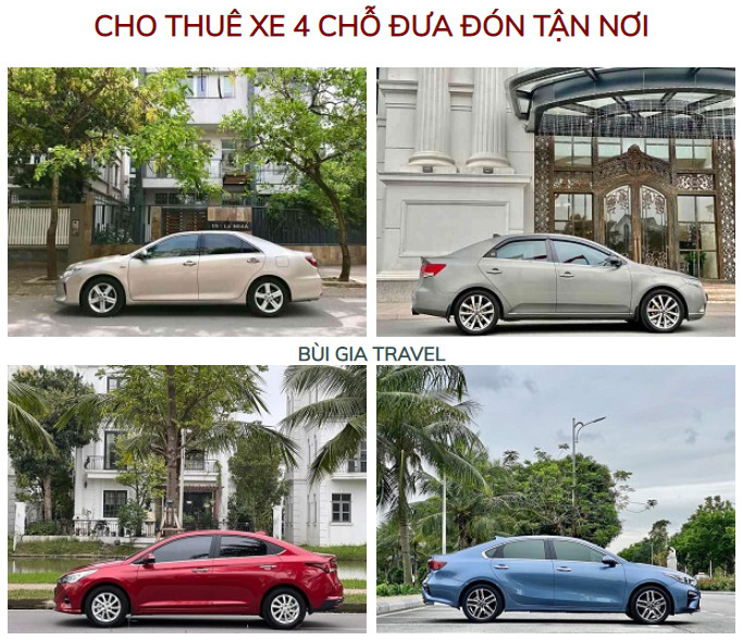 Giá Thuê xe 4 Chỗ có lái