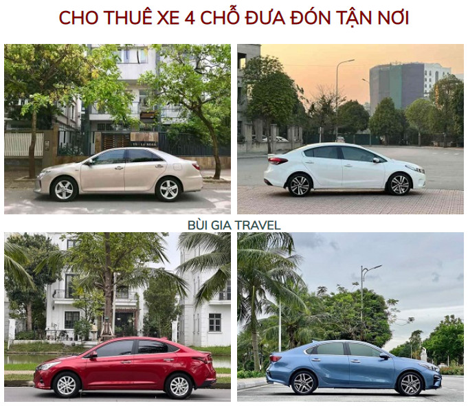 Giới Thiệu Dịch Vụ Cho Thuê Xe Du Lịch 4 Chỗ Đón Khách Tận Nhà