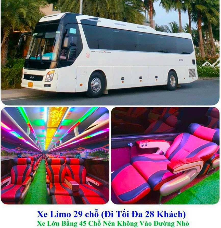 GIÁ THUÊ XE LIMOUSINE 28 CHỖ BAO NHIÊU? ĐƯỢC TÍNH THẾ NÀO?