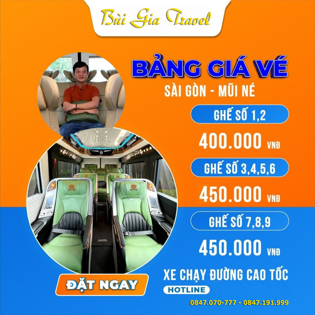 THÔNG TIN ĐẶT VÉ XE SÀI GÒN SÂN BAY TÂN SƠN NHẤT ĐI APEC MŨI NÉ