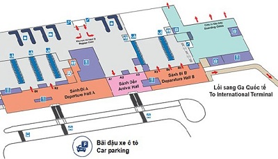Hướng dẫn đi đến sân bay Quốc Nội nhà ga Tân Sơn Nhất