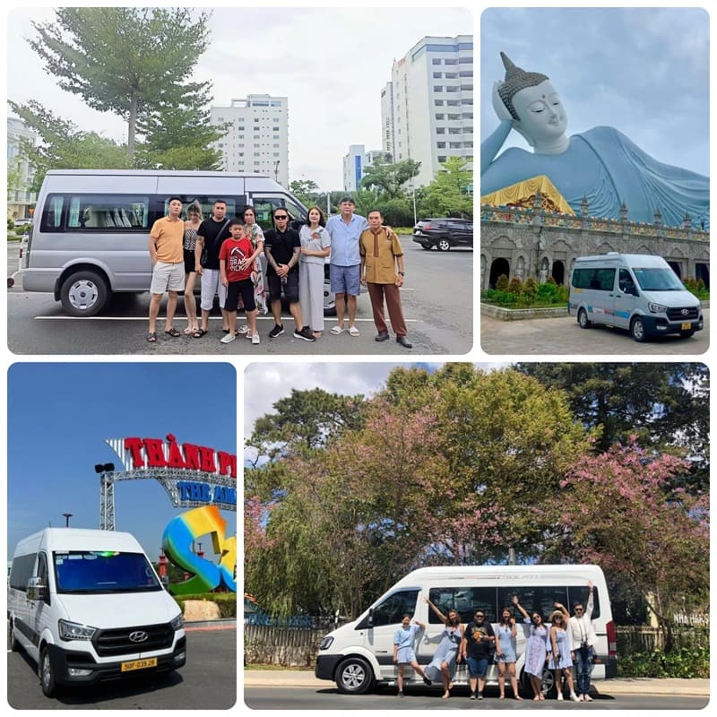 Gia đình đông người (6–10 người): Xe 16 chỗ là lựa chọn lý tưởng