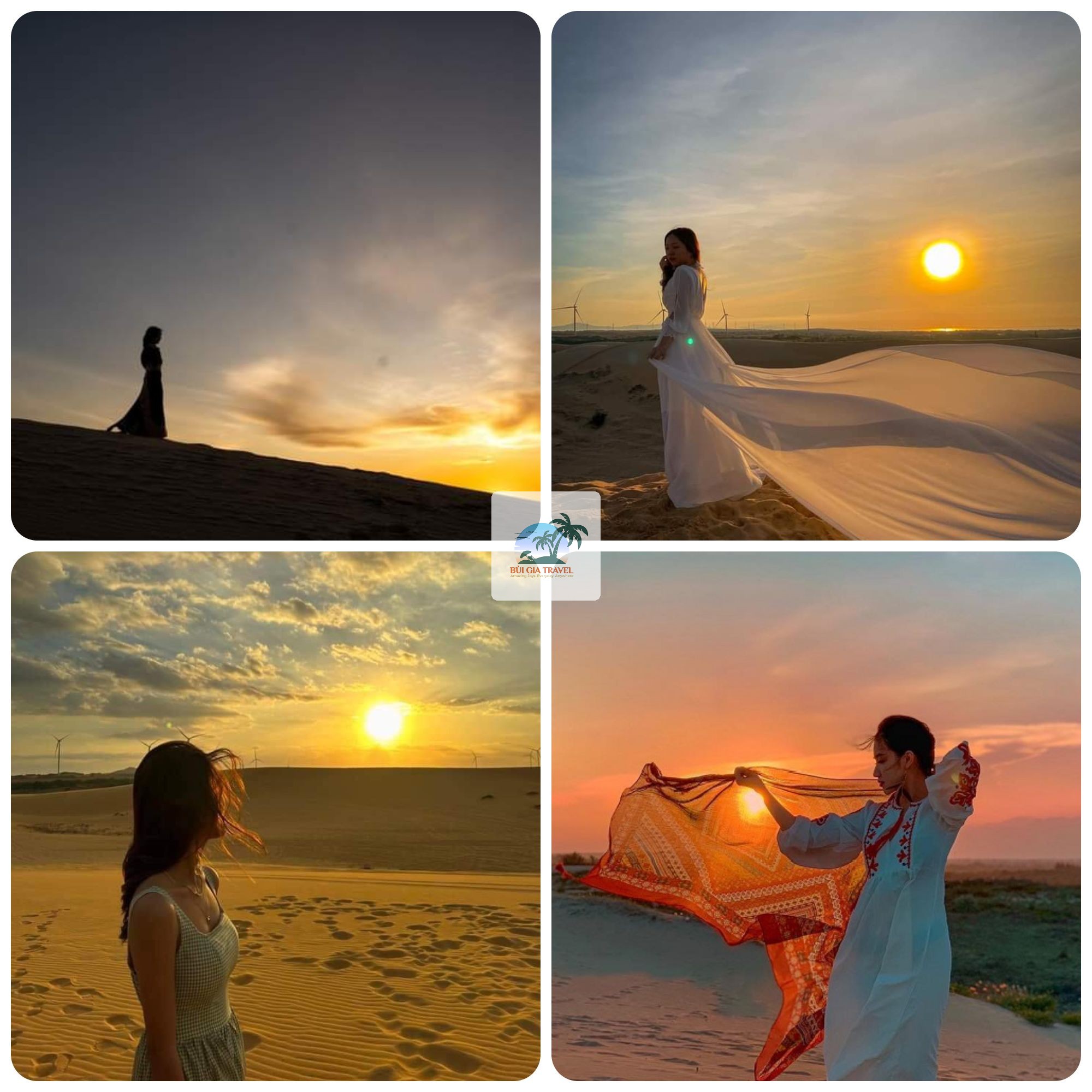 Ngắm cảnh hoàng hôn Đồi Cát