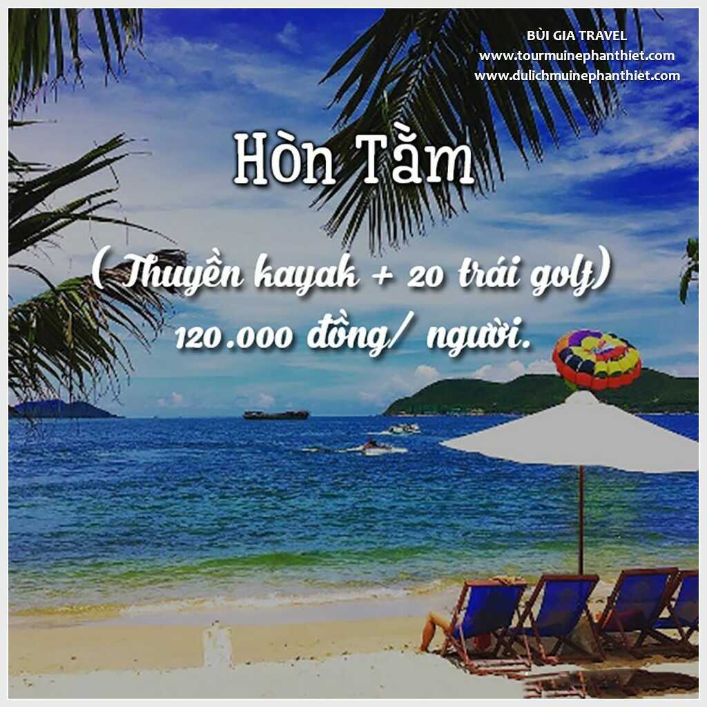 Giá vé thăm quan khu du lịch Hòn Tằm Nha Trang: 120.000Đ/khách