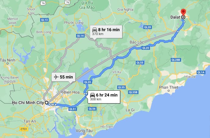 Khoảng Cách Từ Sài Gòn Đến Đà Lạt Bao Xa?