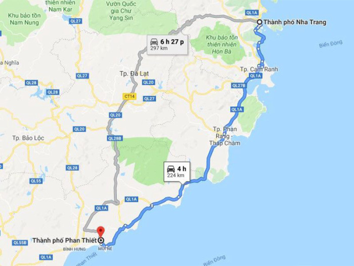 Khoảng Cách Từ Nha Trang Và Sân Bay Cam Ranh Đi Mũi Né Phan Thiết Bao Xa?