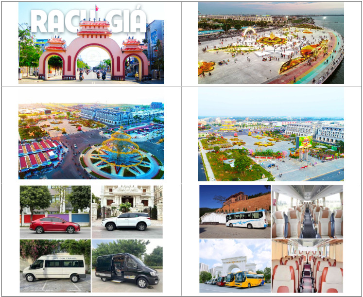 Thuê Xe 4-7-16-29-45 Chỗ Đi Rạch Giá Kiên Giang Từ Tp.HCM