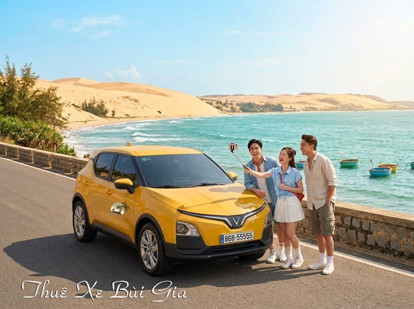 Thuê Xe Đi Mũi Né Phan Thiết Giá Rẻ – Xe Điện VinFast VF5 Đời Mới
