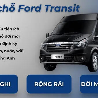 CHO THUÊ XE 16 CHỖ FORD TRANSIT TRỌN GÓI GIÁ RẺ TẠI SÀI GÒN