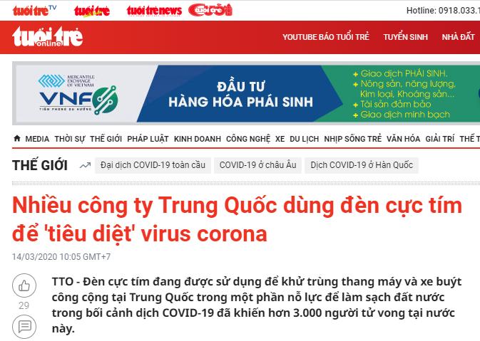 Diệt virut corona ncovid-19 Diệt virut corona ncovid-19