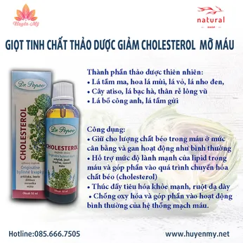 Tinh Chất Thảo Dược Giảm Mỡ Máu Cholesterol Dr.Popov 50ml