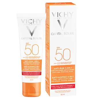 Kem Chống Nắng Dưỡng Trắng 3in1 Vichy Da Thường Da khô 50+