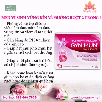 Men Vi Sinh Đường Ruột Và Âm Đạo 2 Trong 1 GYMIMUN