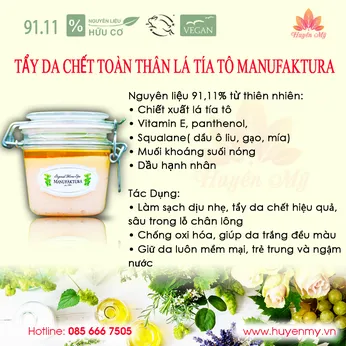 Tẩy Da Chết Toàn Thân Tía Tố Đất Manufaktura 315g