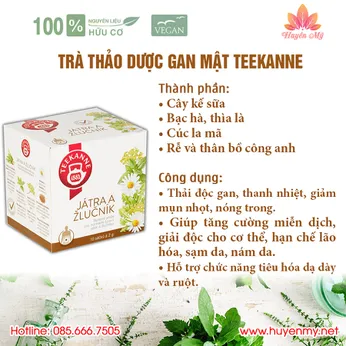 TRÀ THẢO MỘC DETOX GAN MẬT TEEKANNE