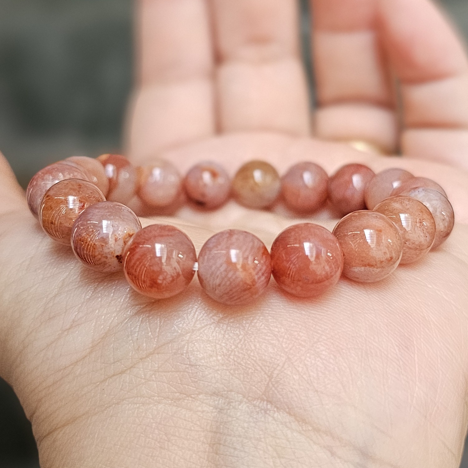 Vòng chuỗi đeo tay San Hô Hóa Thạch CTjade 2407134 Vòng chuỗi đeo tay San Hô Hóa Thạch CTjade 2407134