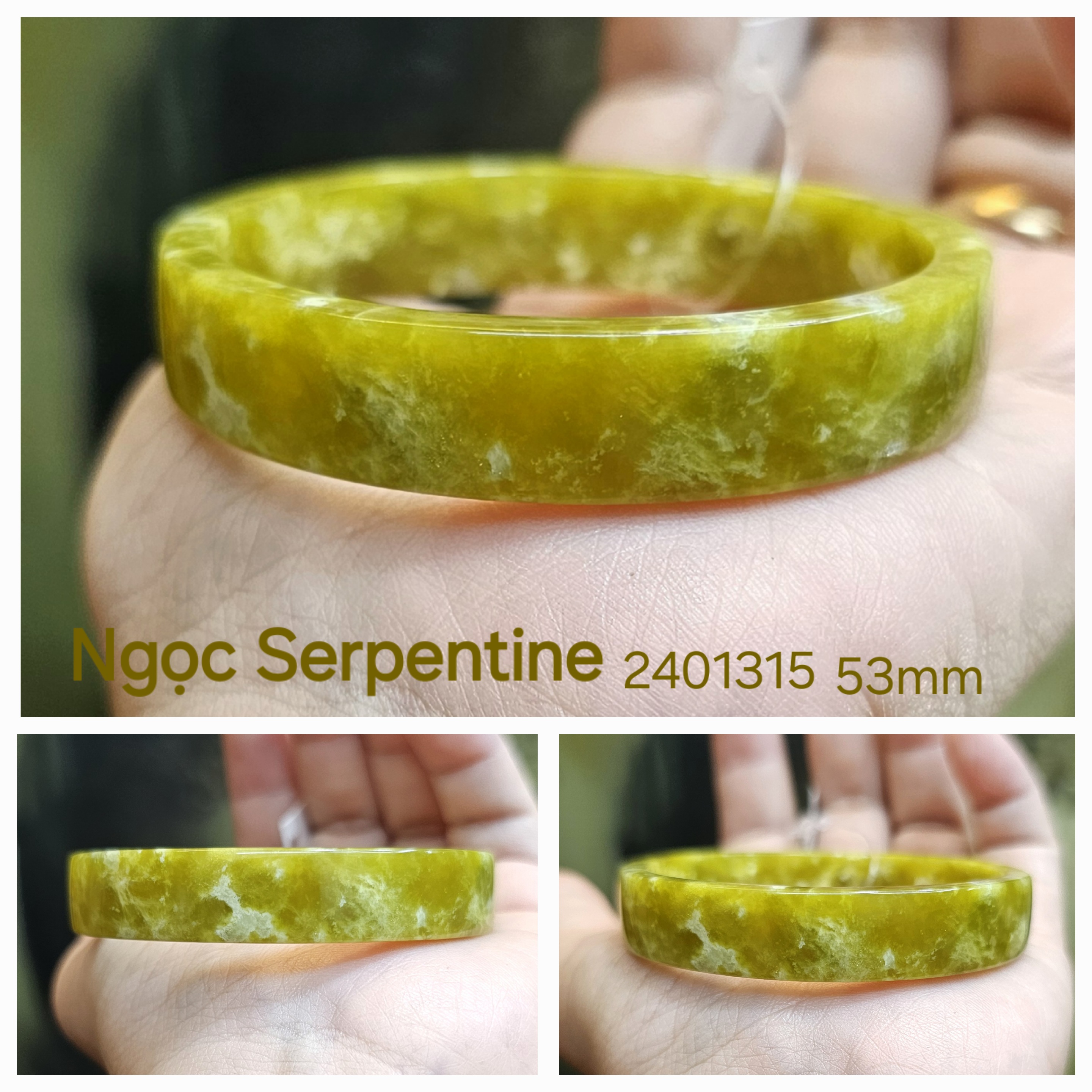 Vòng ngọc Serpentine cao cấp Saigonistar Vòng ngọc Serpentine cao cấp Saigonistar