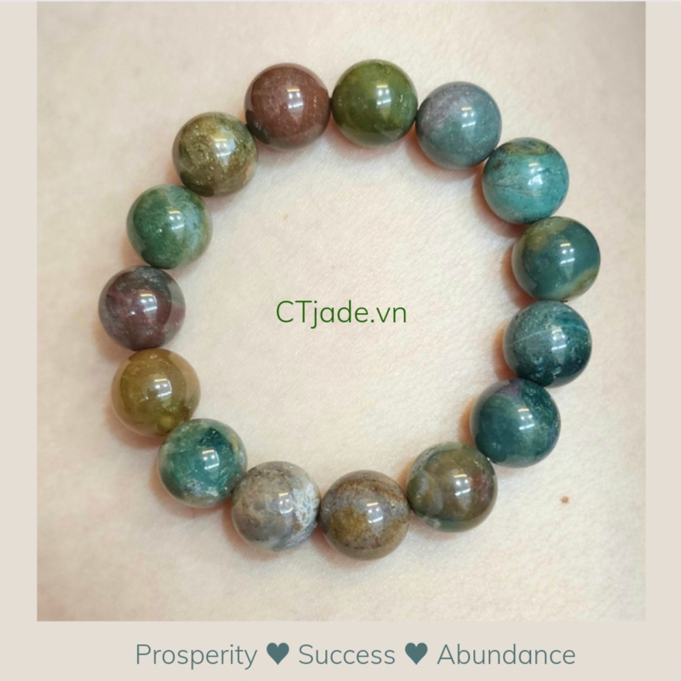 Vòng tay may mắn đá Chalcedony CTjade Vòng tay may mắn đá Chalcedony CTjade