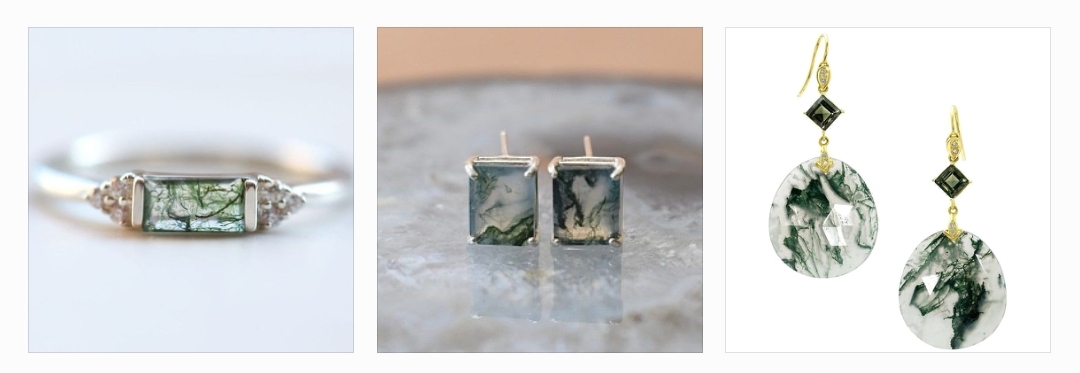Đá Chalcedony - Moss Agate thiên nhiên Đá Chalcedony - Moss Agate thiên nhiên