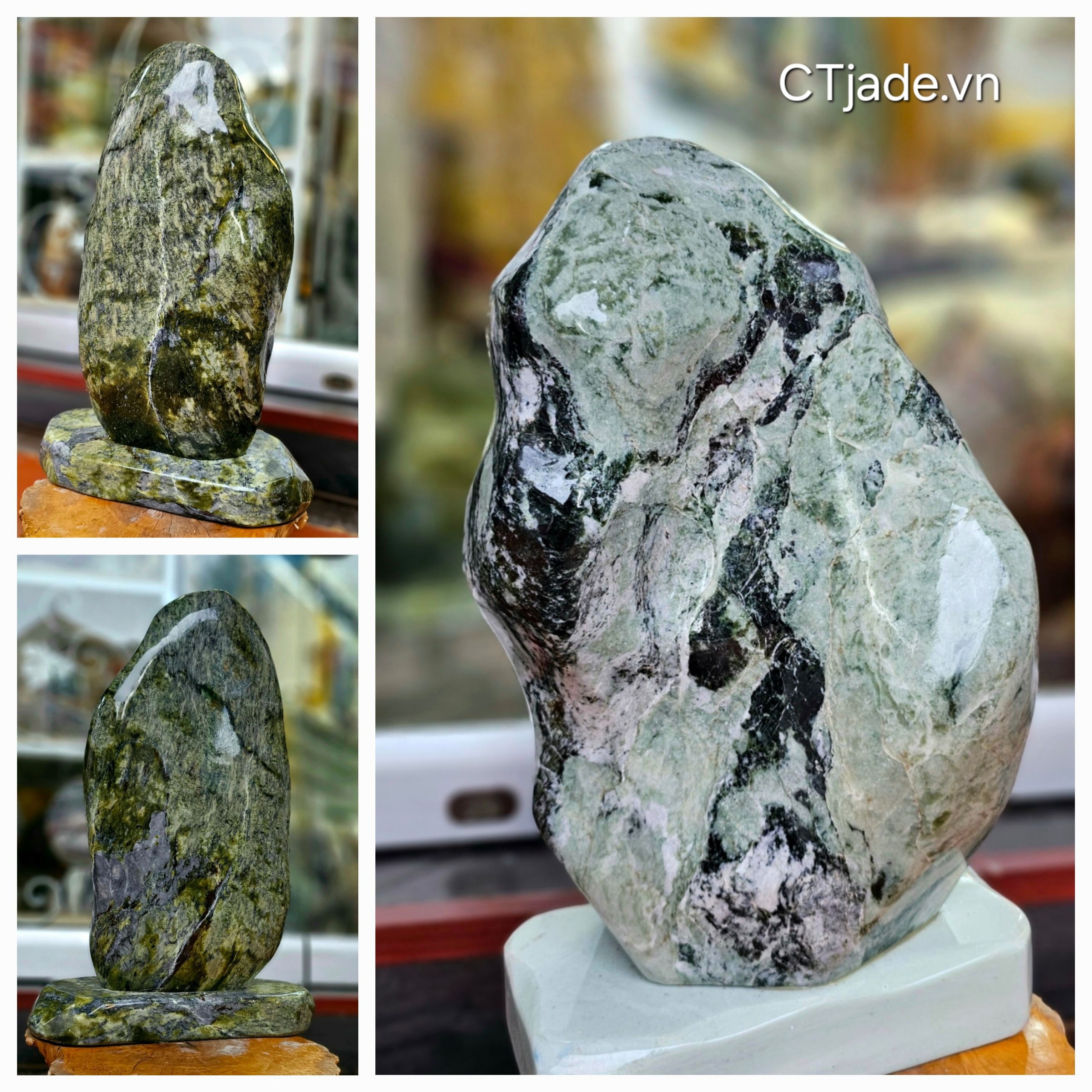 Đá phong thủy, tranh đá Serpentine thiên nhiên CTjade.vn Đá phong thủy, tranh đá Serpentine thiên nhiên CTjade.vn