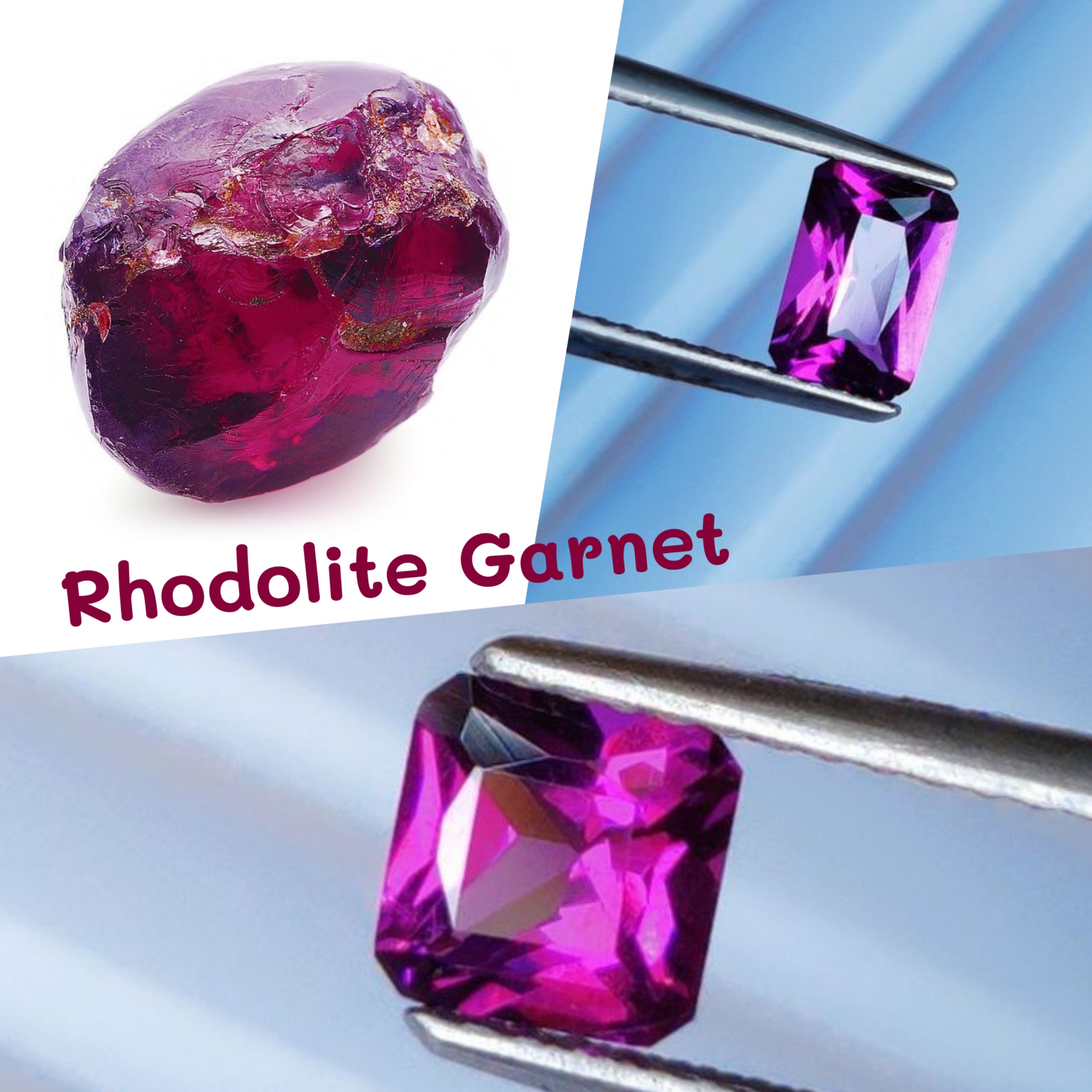 Đá Rhodolite Garnet thiên nhiên  Đá Rhodolite Garnet thiên nhiên