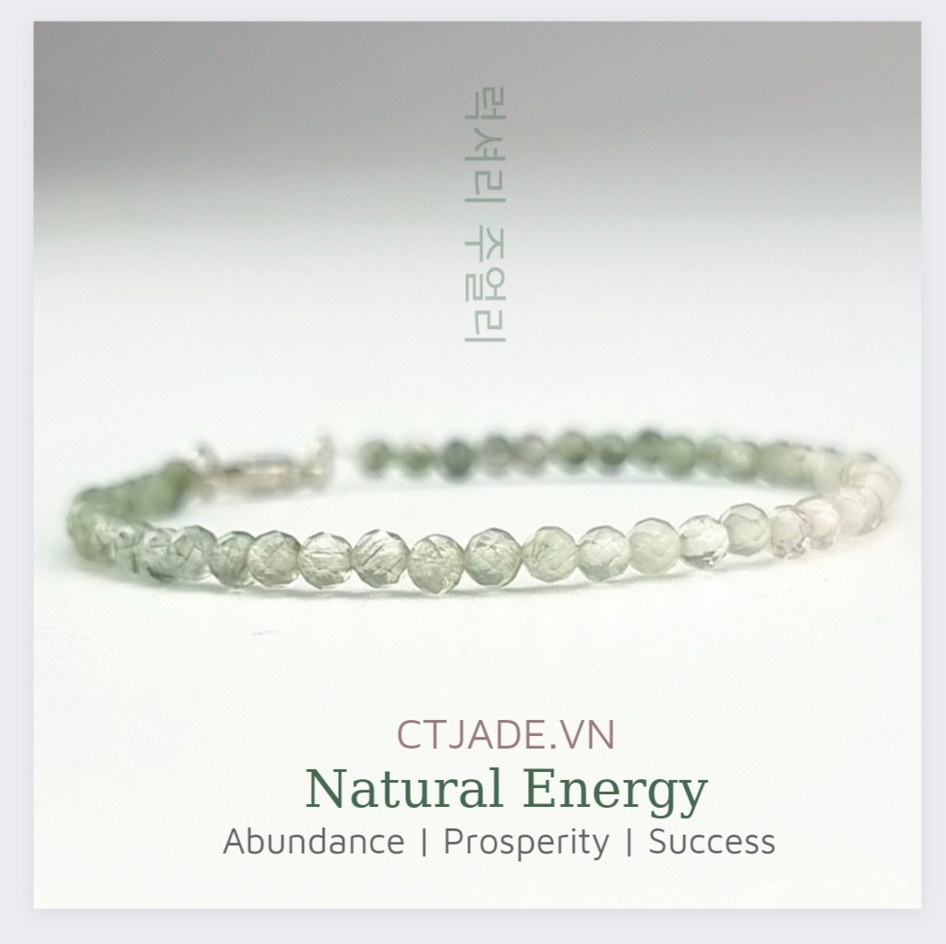 Vòng tay đá thạch anh tóc CTjade Vòng tay đá thạch anh tóc CTjade