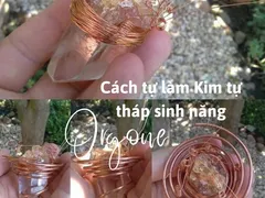 Hướng dẫn chi tiết cách tự làm kim tự tháp sinh năng Orgonite với tinh thể đá thiên nhiên.