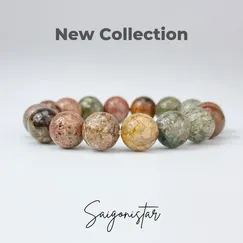 Mẫu 2110051 Trang sức phong thủy hộ mệnh vòng tay đá thạch anh đại dương Saigonistar