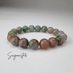 2106267DB | Trang Sức Phong Thủy Hộ Mệnh May Mắn | Vòng Tay Đá Chalcedony Thiên Nhiên