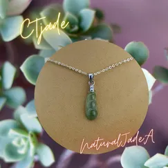 Mẫu Mặt dây chuyền Hạt Đậu đá Cẩm Thạch  20080723 | Trang sức cao cấp đá thiên nhiên CTjade