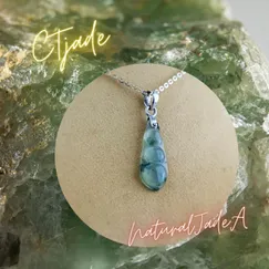 Mẫu Mặt dây chuyền Hạt Đậu đá Cẩm Thạch  20080725 | Trang sức cao cấp đá thiên nhiên CTjade