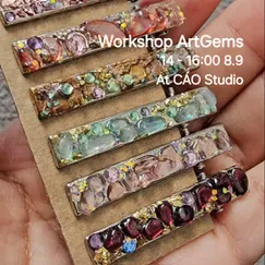 Lớp học làm đồ phụ kiện handmade 1 buổi từ Resin và đá thiên nhiên, ArtGem Class