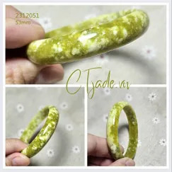 WB 2312051 - Vòng Ngọc Serpentine thiên nhiên cao cấp Saigonistar, trang sức đá phong thủy HCM