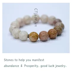 2404052 Vòng tay trang sức đá Ocean Jasper 12 ly, CTjade