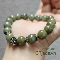 20122401 Trang sức thương hiệu Việt, vòng tay đá cẩm thạch thiên nhiên 10ly CTjade