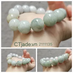 2111135 Trang sức phong thủy hộ mệnh bình an vòng cẩm thạch thiên nhiên, Trang sức thương hiệu Việt CTjade