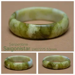 2407275 - Vòng tay đá Serpentine thiên nhiên size 54mm, trang sức thương hiệu Việt Saigonistar