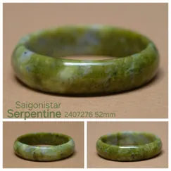2407276 - Vòng tay đá Serpentine thiên nhiên size 52mm, trang sức thương hiệu Việt Saigonistar
