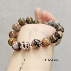 SGN2106258 Trang Sức Phong Thủy Hộ Mệnh | Vòng Tay Đá Ocean Jasper | CTjade #1phien ban