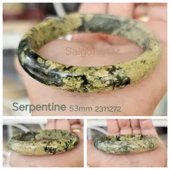 2311272 - Vòng tay đá Serpentine thiên nhiên size 53mm, trang sức thương hiệu Việt Saigonistar