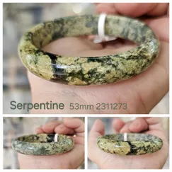 2311273 - Vòng tay đá Serpentine thiên nhiên size 53mm, trang sức thương hiệu Việt Saigonistar
