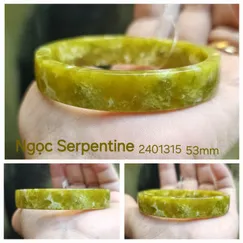 WB 2401315 - Vòng ngọc serpentine cao cấp Saigonistar, trang sức đá phong thủy HCM. Đẹp hoàn hảo
