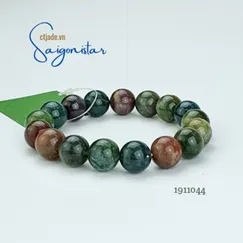 Mẫu 1911044 | Vòng Tay Đá Indian Agate 12ly | Trang sức cao cấp thương hiệu Việt Saigonistar