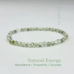 Mẫu 22061601 Vòng tay trang sức đá Prehnite thiên nhiên CTjade
